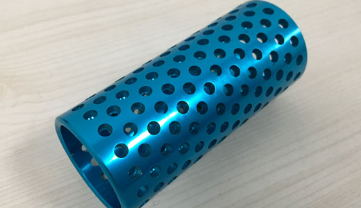 precision cnc turned aluminum components blue anodizing finish