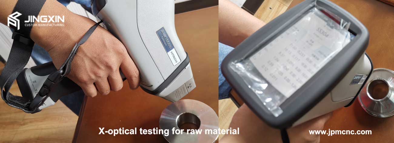 X-optical testing analysis material composition